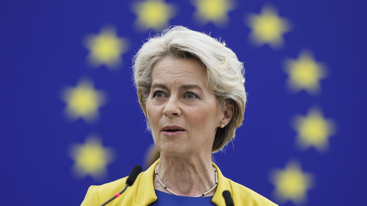 European Commission President Ursula von der Leyen delivered her keynote speech before the European Parliament in Strasbourg.