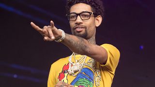 Philadelphia rapper PnB Rock performs at the 2018 Firefly Music Festival