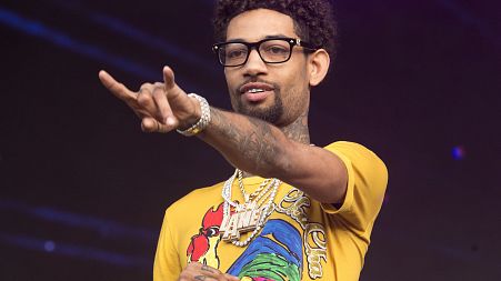 Philadelphia rapper PnB Rock performs at the 2018 Firefly Music Festival