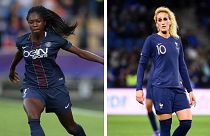 Aminata Diallo (L) and Kheira Hamraoui (R) were teammates at PSG and France.