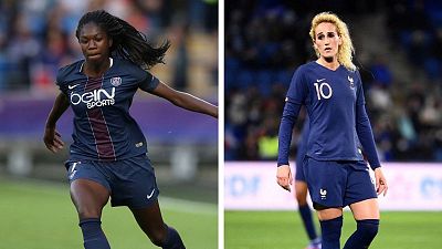 Aminata Diallo (L) and Kheira Hamraoui (R) were teammates at PSG and France.