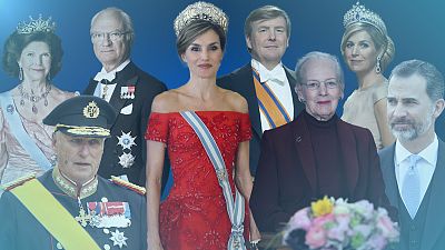 Montage of European royals 