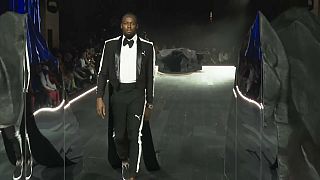 Usain Bolt défile à la Fashion Week de New York
