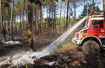Pompiers près de Saumos, dans le sud-ouest de la France, 15/09/2022
