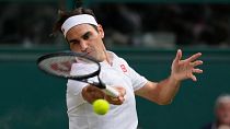 Roger Federer in action