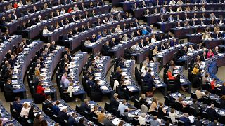 المشرعون في البرلمان الأوروبي في ستراسبورغ - شرق فرنسا. 2022/09/13