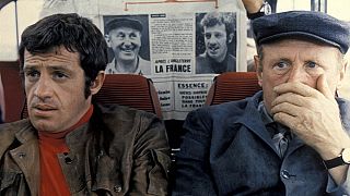 Jean-Paul Belmondo and Bourvil in Le Cerveau