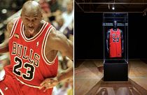 Jordan's iconic red Chicago Bulls jersey sells for a slam dunk price