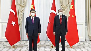 Cumhurbaşkanı Erdoğan, Şanghay İşbirliği Örgütü (ŞİÖ) Zirvesi'nde Çin Devlet Başkanı Şi Cinping ile bir araya geldi