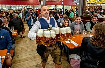 Ouverture de l"Oktoberfest", la Fête de la Bière, à Munich, en Allemagne, le samedi 17 septembre 2022.