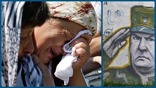 At áldozatok és a boszniai mészáros graffitije Belgrában