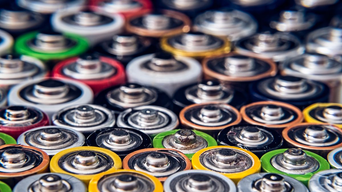 Fürs Recycling aussortierte Batterien