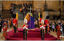 نعش الملكة إليزابيث الثانية في قاعة وستمنستر، لندن، 18 سبتمبر 2022