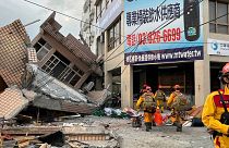  ساختمان فروریخته در شهز یولی در پی زلزله تایوان