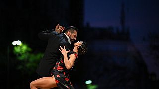 Constanza Vieyto e Ricardo Astrada, campioni mondiali di tango escenario
