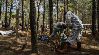 Szünet nélkül exhumálják az izjumi erdőben talált sírokat