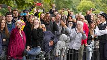 Crowds in London for Queen's Elizabeth II's funeral procession.