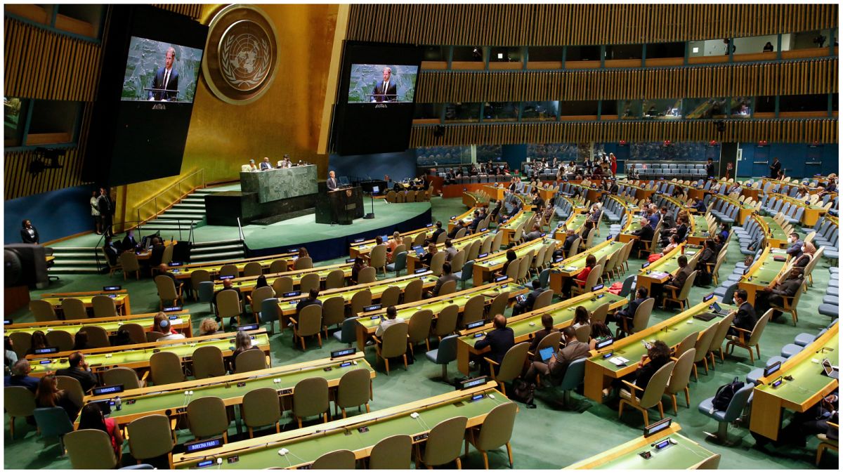 الدورة السابعة والسبعون للجمعية العامة في مقر الأمم المتحدة. 2022/09/20