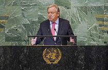 Birleşmiş Milletler Genel Sekreteri Antonio Guterres, BM 77. Genel Kurulu görüşmelerinin açılışında konuştu