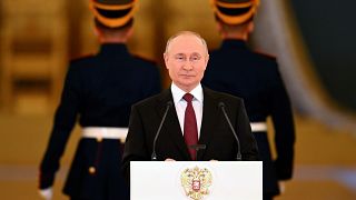 Vlagyimir Putyin a Kremlben 2022. szeptember 22-én