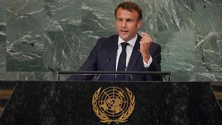 Emmanuel Macron francia elnök az ENSZ Közgyűlésén