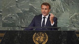 Le président français Emmanuel Macron à l'ONU, le 20/09/2022