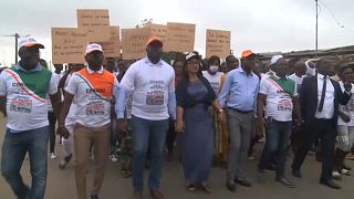 I.Coast: Hundreds protest in support of 46 soldiers