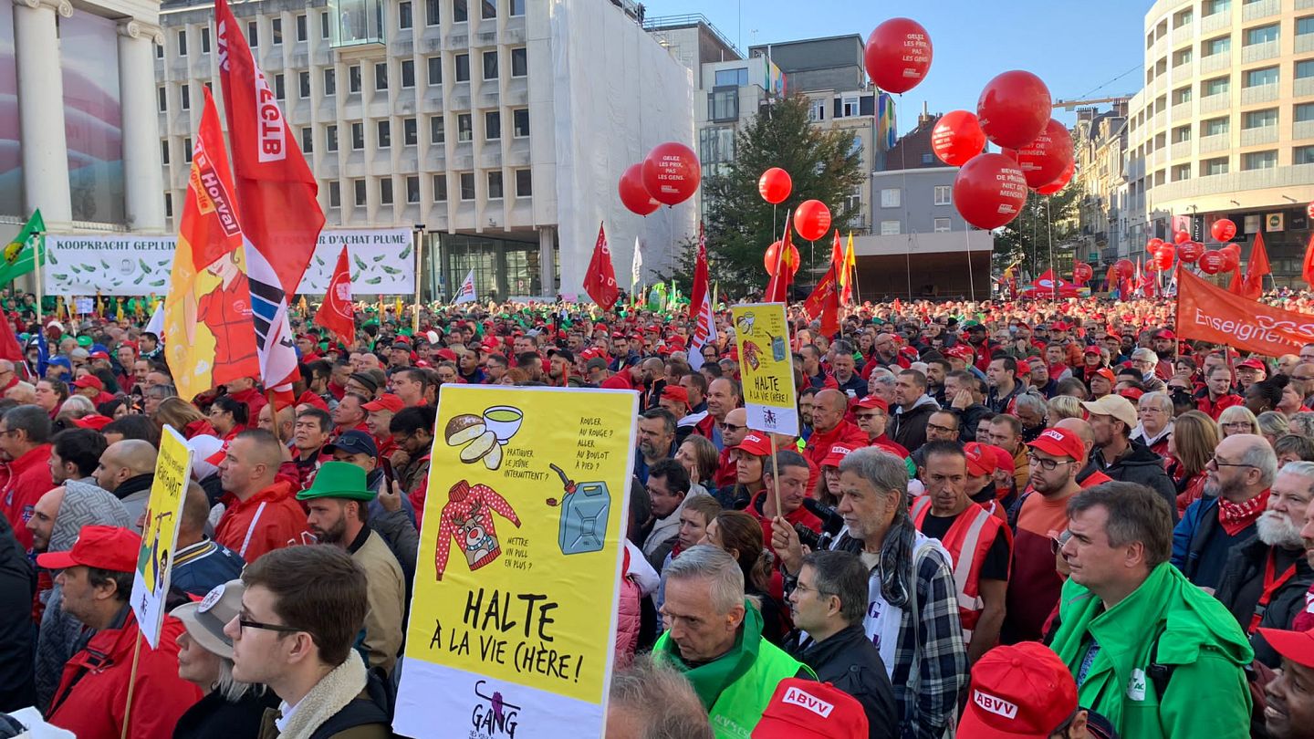 Huelga en Bélgica ante el aumento del precio de vida | Euronews