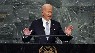 US President Joe Biden addresses the 77th session of the United Nations General Assembly at the UN headquarters in New York City on September 21, 2022.