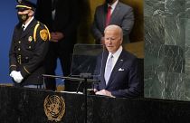 US-Präsident Joe Biden bei seiner Rede in New York