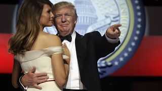 President Donald Trump dances with first lady Melania Trump at the Liberty Ball, Friday, Jan. 20, 2017, in Washington.