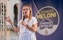 Giorgia Meloni at a Brothers of Italy rally in Milan. Sunday, 11 September 2022.