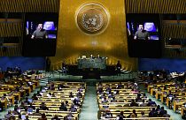 Discurso de Zelenskyy por videochamada na Assembleia Geral da ONU