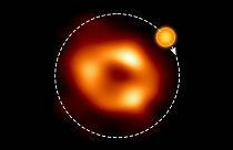 صورة ثابتة للثقب الأسود في مركز مجرة درب التبانة مقدمة من المرصد الأوروبي الجنوبي.