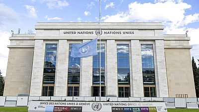 Le bâtiment des Nations Unies à Genève, le 09/09/2022