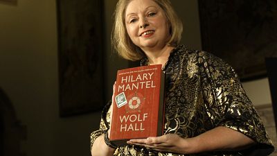Winner of the 2009 Booker Prize for fiction Hilary Mantel with their book 'Wolf Hall' 