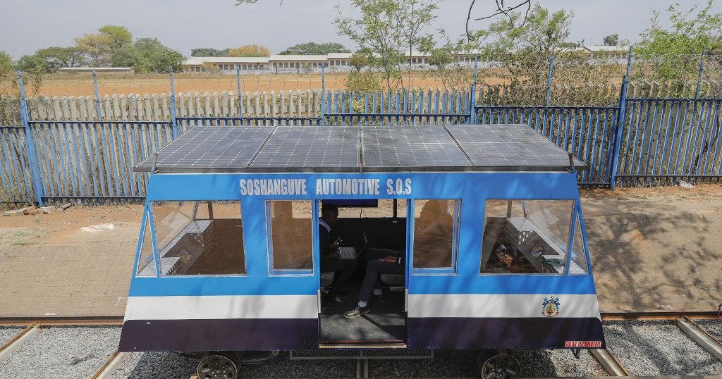 S.Africa teens build solar train as power cuts haunt commuters