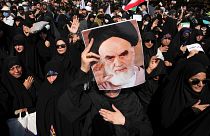 İran'ın başkenti Tahran'da düzenlenen "rejime destek" gösterisi