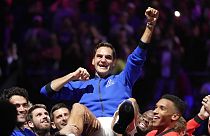 Tennisstar Roger Federer wird von den Fans gefeiert