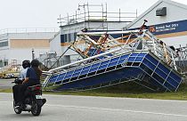 Destrozos en Bermudas tras el paso del huracán Fiona