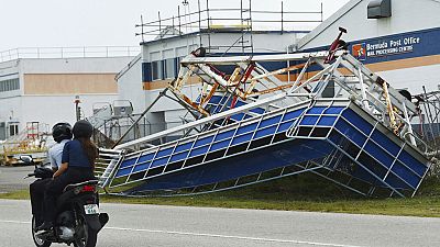 Destruição nas Bermudas após a passagem do furacão Fiona