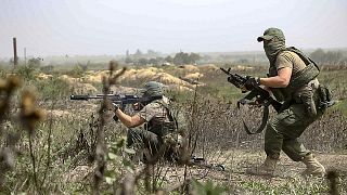 Russian paratroopers are seen near the Mykolaiv-Kryvyi Rih area in Ukraine