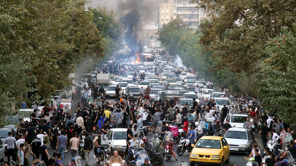 جانب من مظاهرات إيران