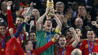 Spain lift the 2010 World Cup after beating Netherlands 1-0 in the final in South Africa