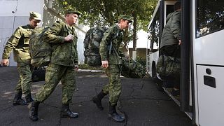 Fotónk illusztráció: besorozott orosz katonák Krasznodárban