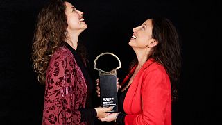 Mirlanda Torres and Cristina Gallego Gold shell for the best film ('LOS REYES DEL MUNDO")