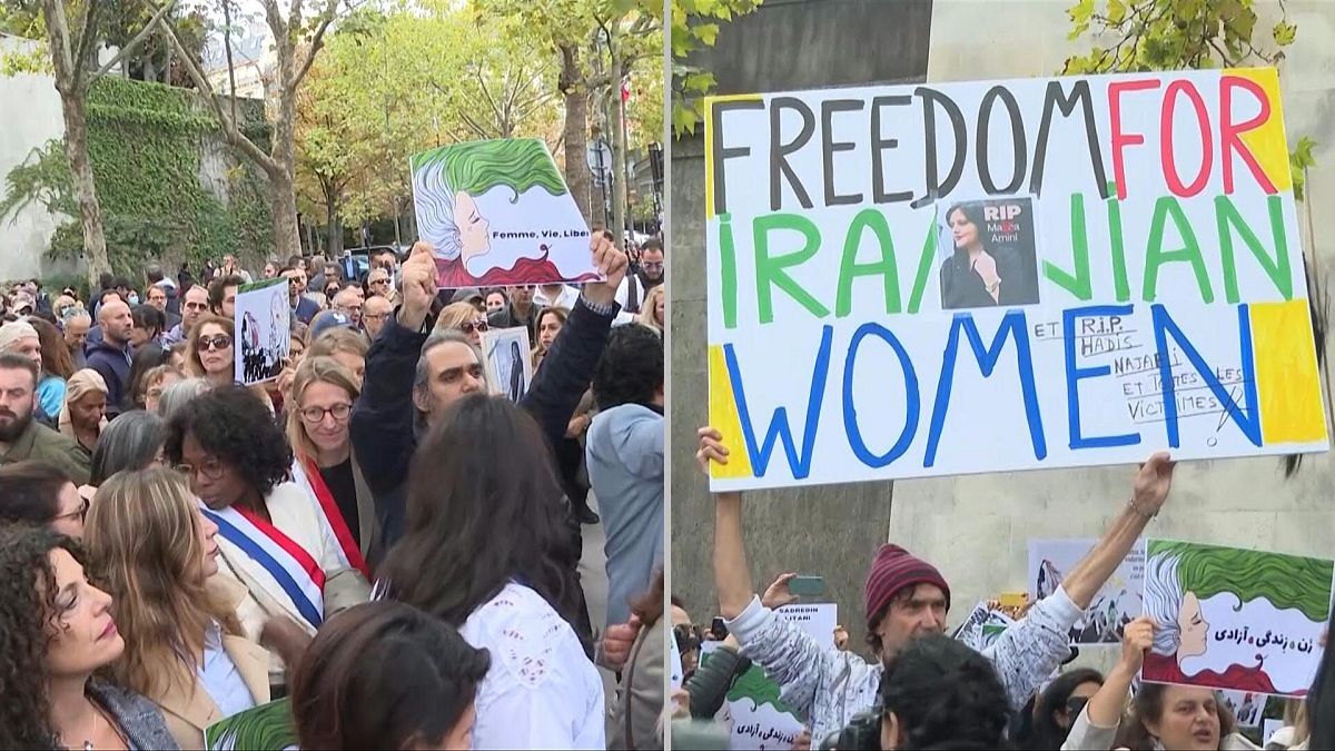 مظاهرات مناهضة للنظام الإيراني في باريس.