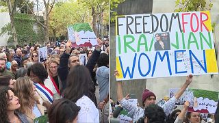 مظاهرات مناهضة للنظام الإيراني في باريس.