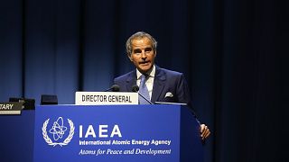 Le directeur général Rafael Mariano Grossi lors de la 66e Conférence générale de l'Agence internationale de l'énergie atomique (AIEA) à Vienne, Autriche