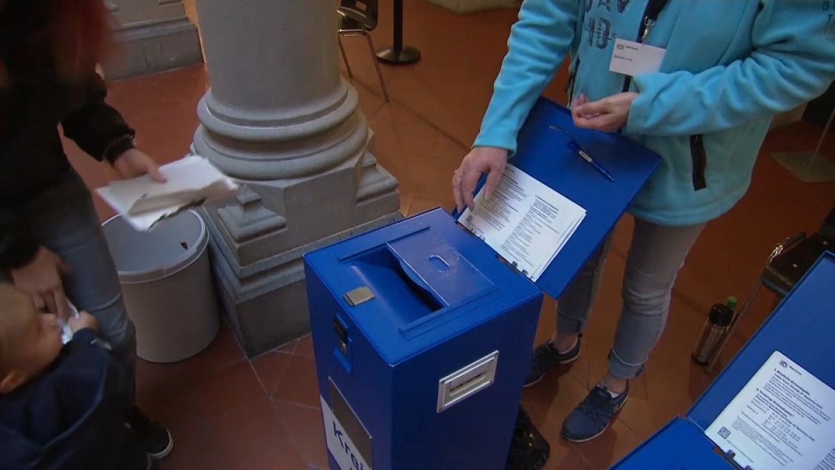 Ballot box in Switzerland's referendum